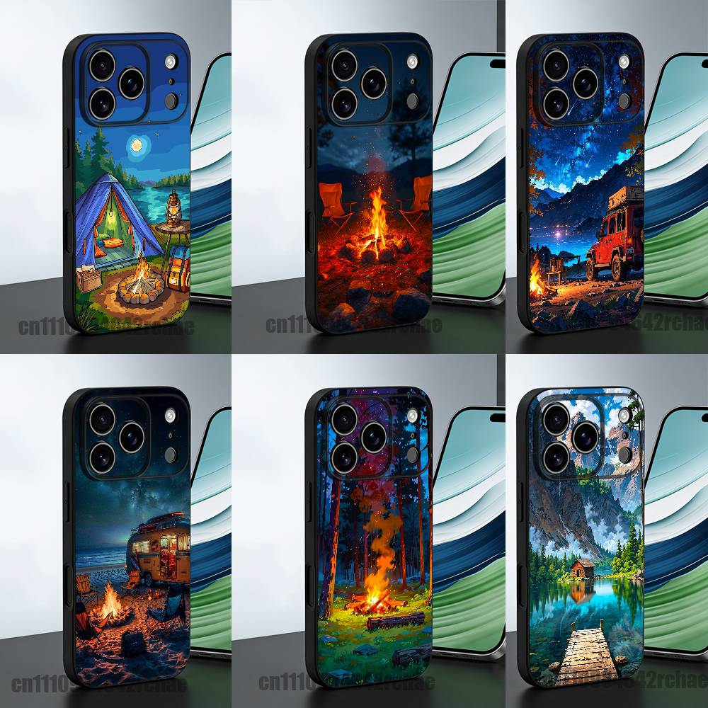 Outdoor Camping Wallpaper - For Outdoor Camping Bonfire Wallpaper Phone