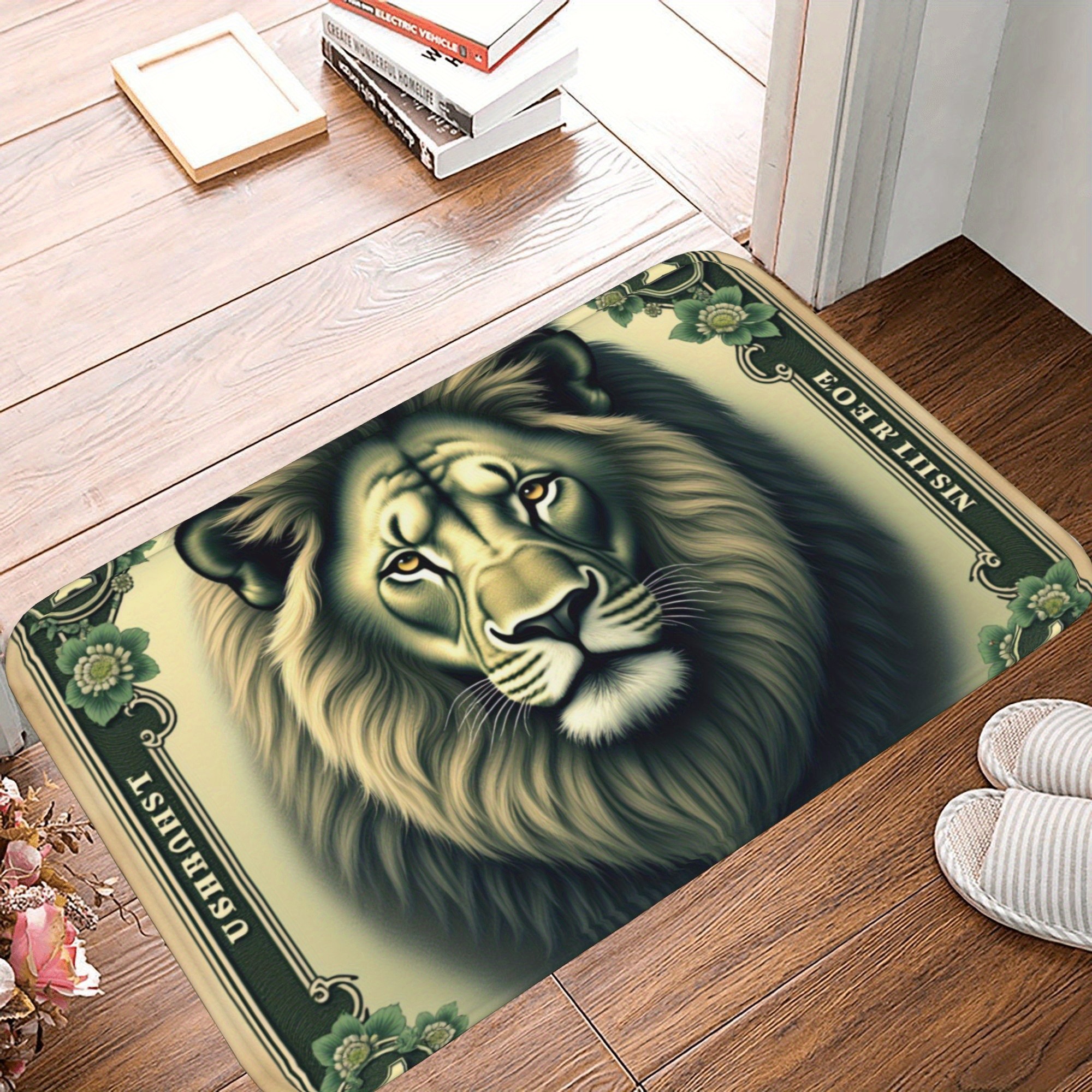 Outdoor Camping Kitchen With Sink - 1PC Tiger Pattern Kitchen Rug Non-Slip