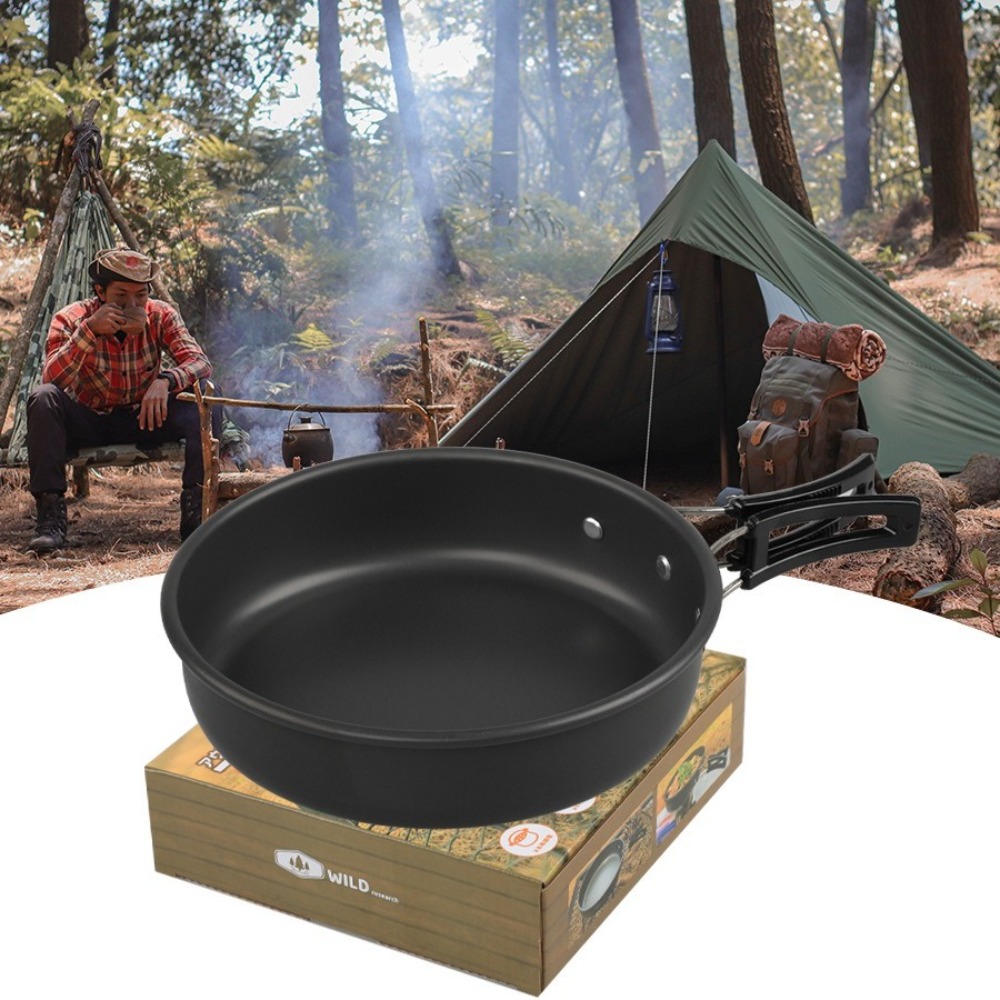 Outdoor Camping Glamping Share - Non-stick Camping Frying Pan with Foldable