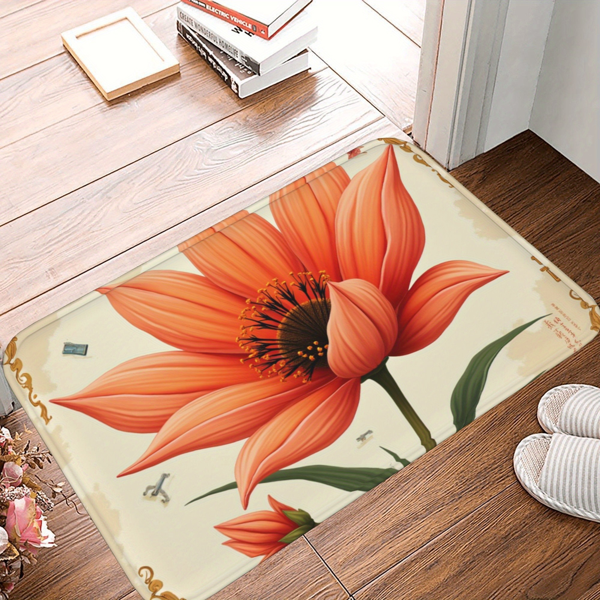Outdoor Camping Kitchen With Sink - 1PC Blossom Radiance Kitchen Rug Non-Slip