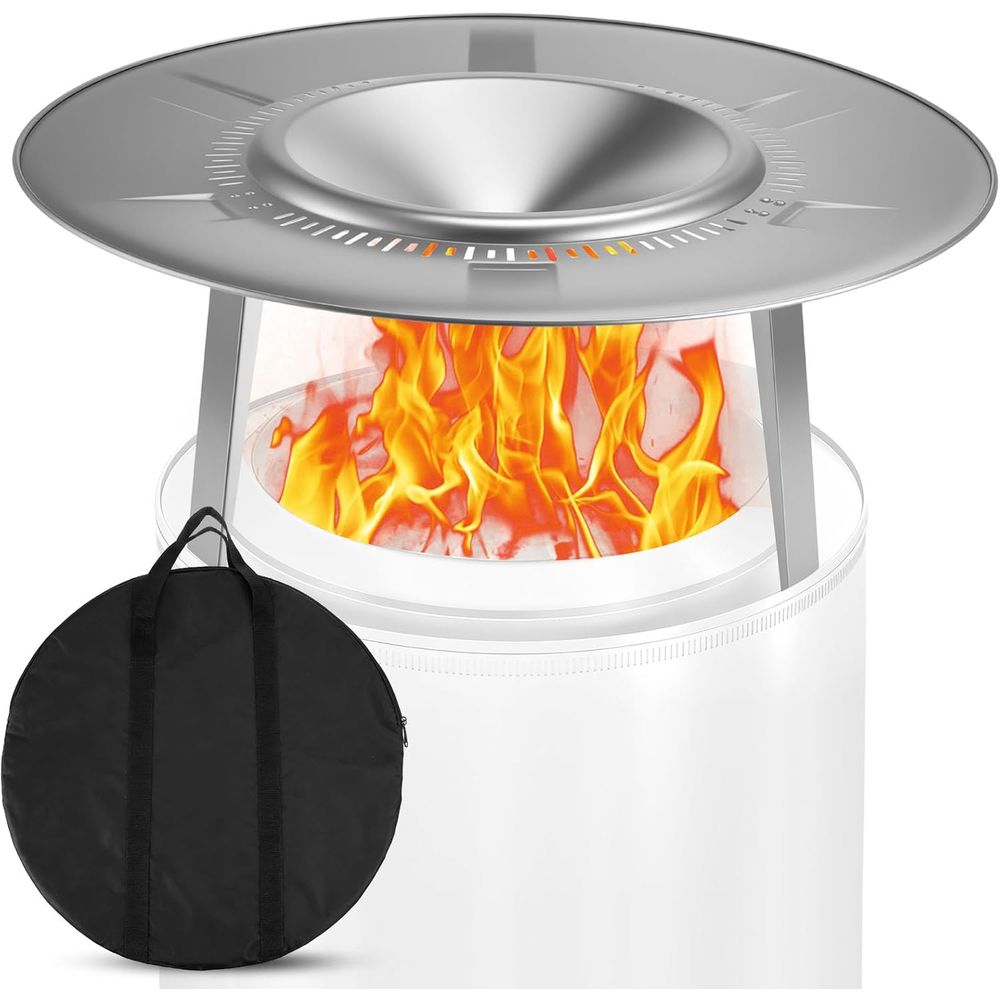Outdoor Camping Fire - Portable 3-Leg Stainless Steel Fire Pit
