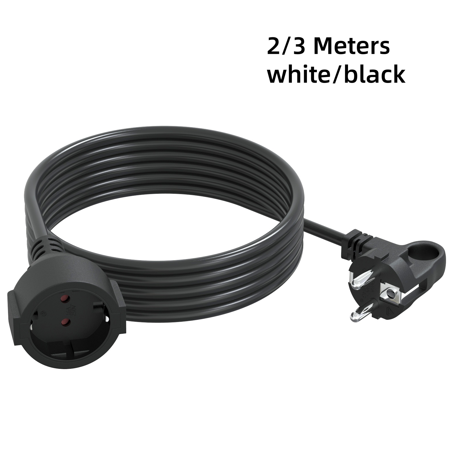 Outdoor Camping Extension Cord - 2/3/5 meters EU Power Extension Cord