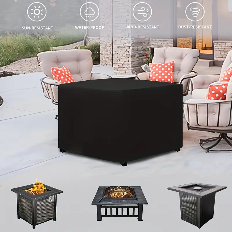 Outdoor Camping Fire - Waterproof Square Fire Pit Cover with