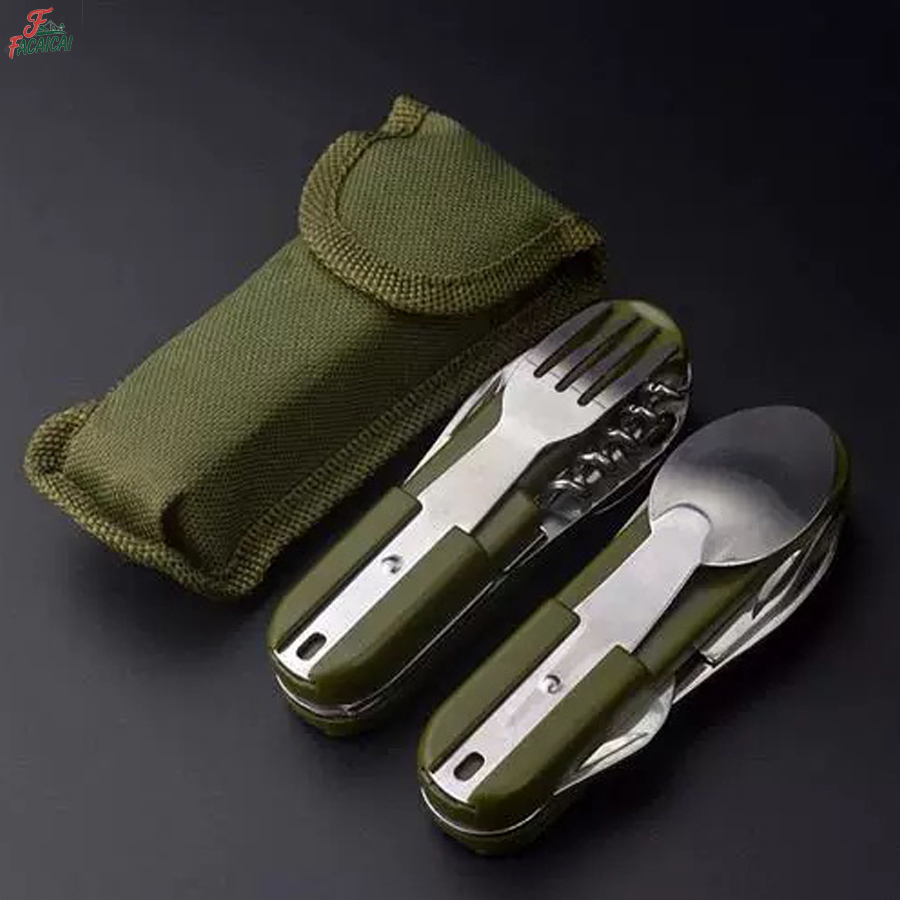 Outdoor Camping World - Camping Gear Portable Portable 5-in-1 Stainless
