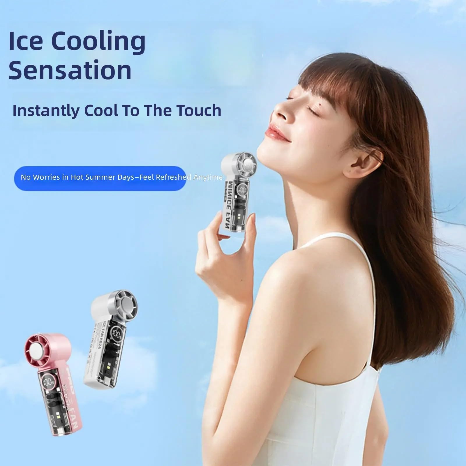 Outdoor Camping Misting Fan - Rechargeable Mini Portable Handheld Fan, TEC