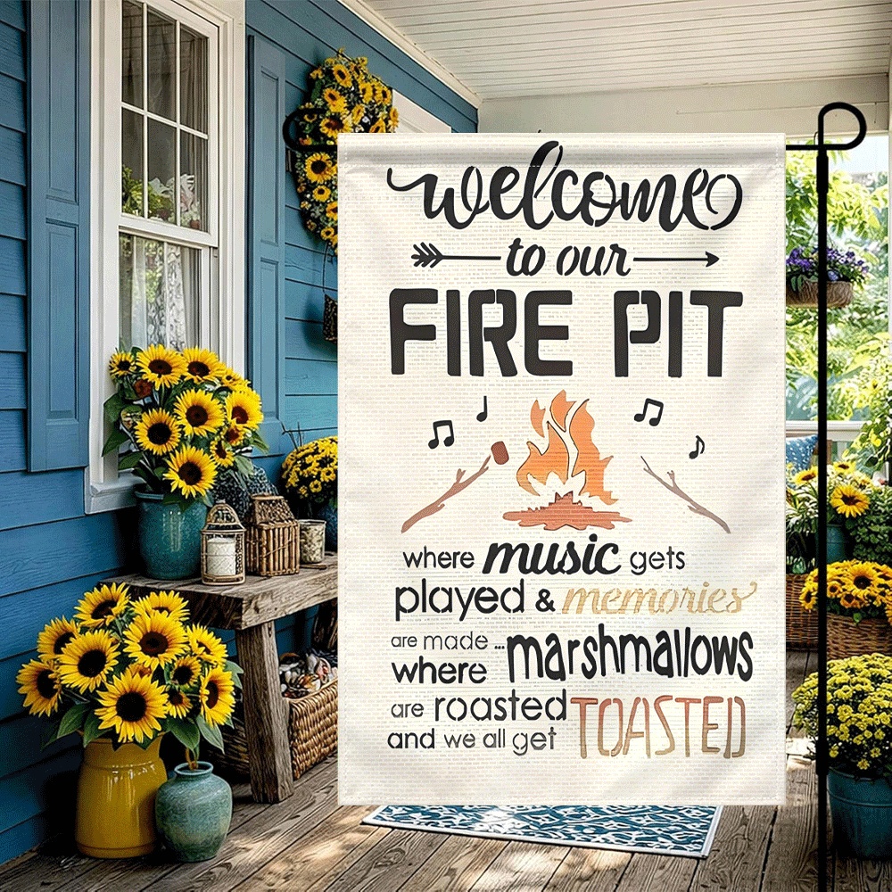 Outdoor Camping Fire - 1PC Welcome to Our Fire Pit