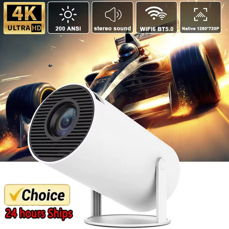 Outdoor Camping Videos - New HY300 Portable 4K Projector Android11