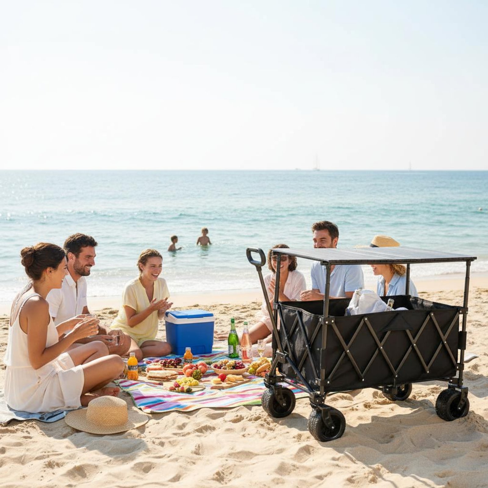 Jinli Outdoor Camping - Foldable Camping Wagon Portable Foldable Outdoor