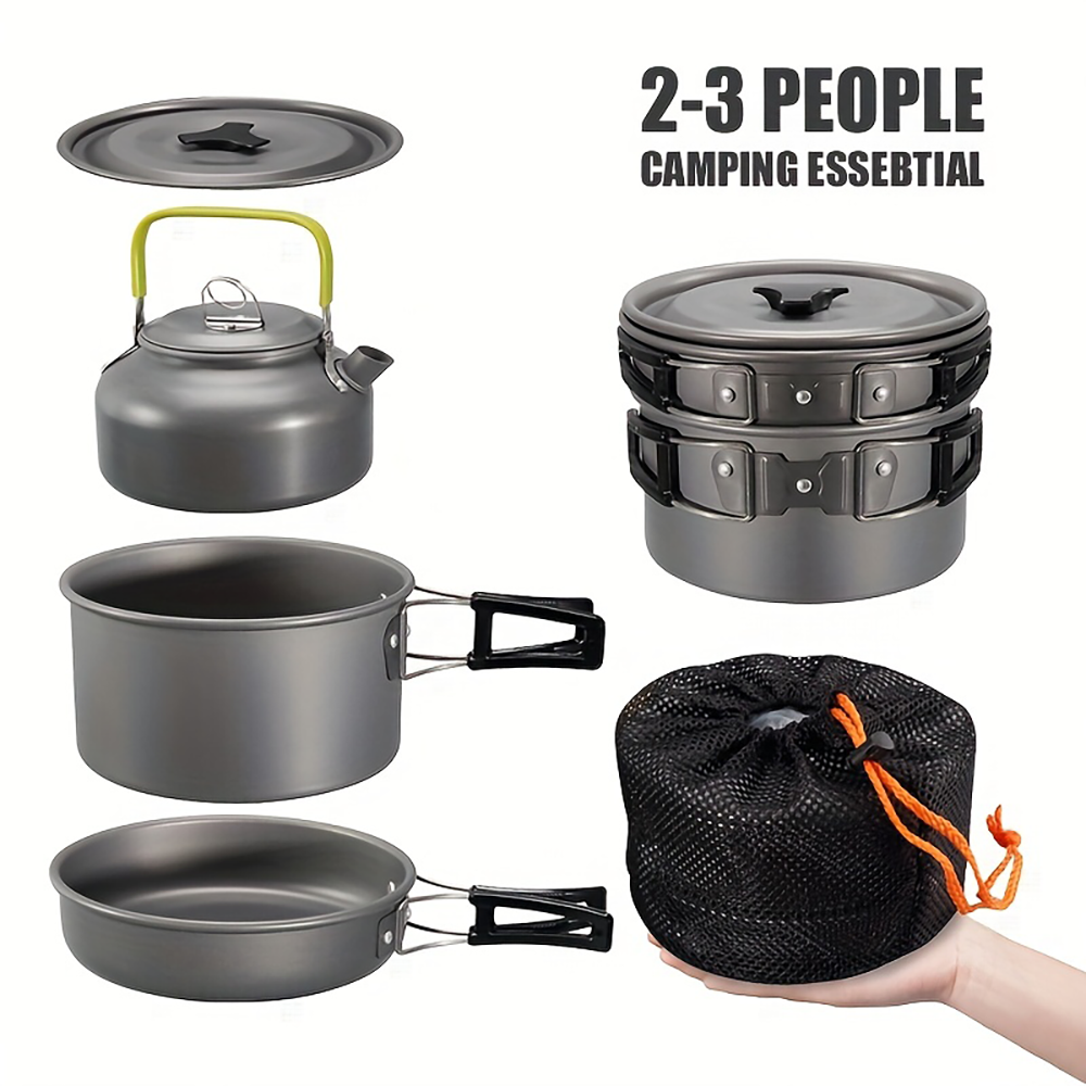 Outdoor Camping World - Outdoor camping cookware set made of