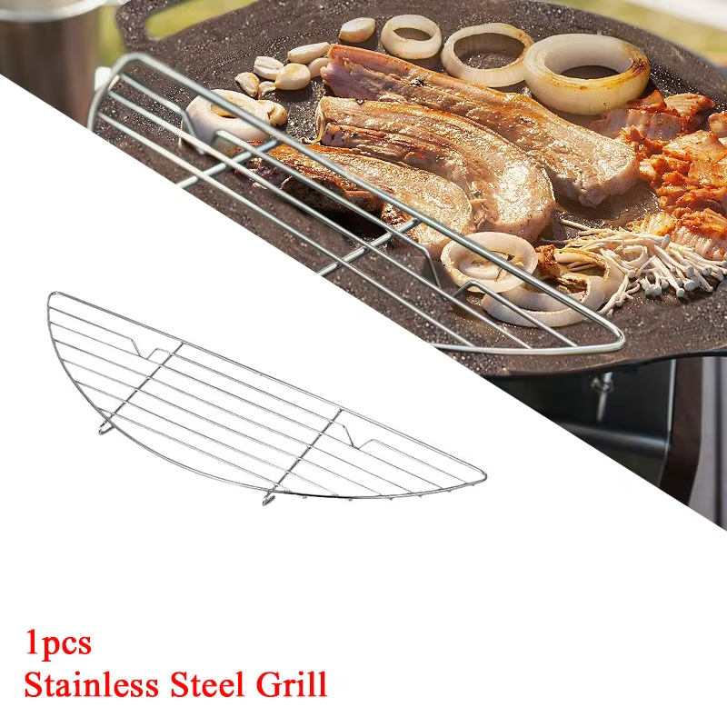 1Pcs BBQ Stainless Steel High  - مراجعة Outdoor Camping Griddle وسعره
