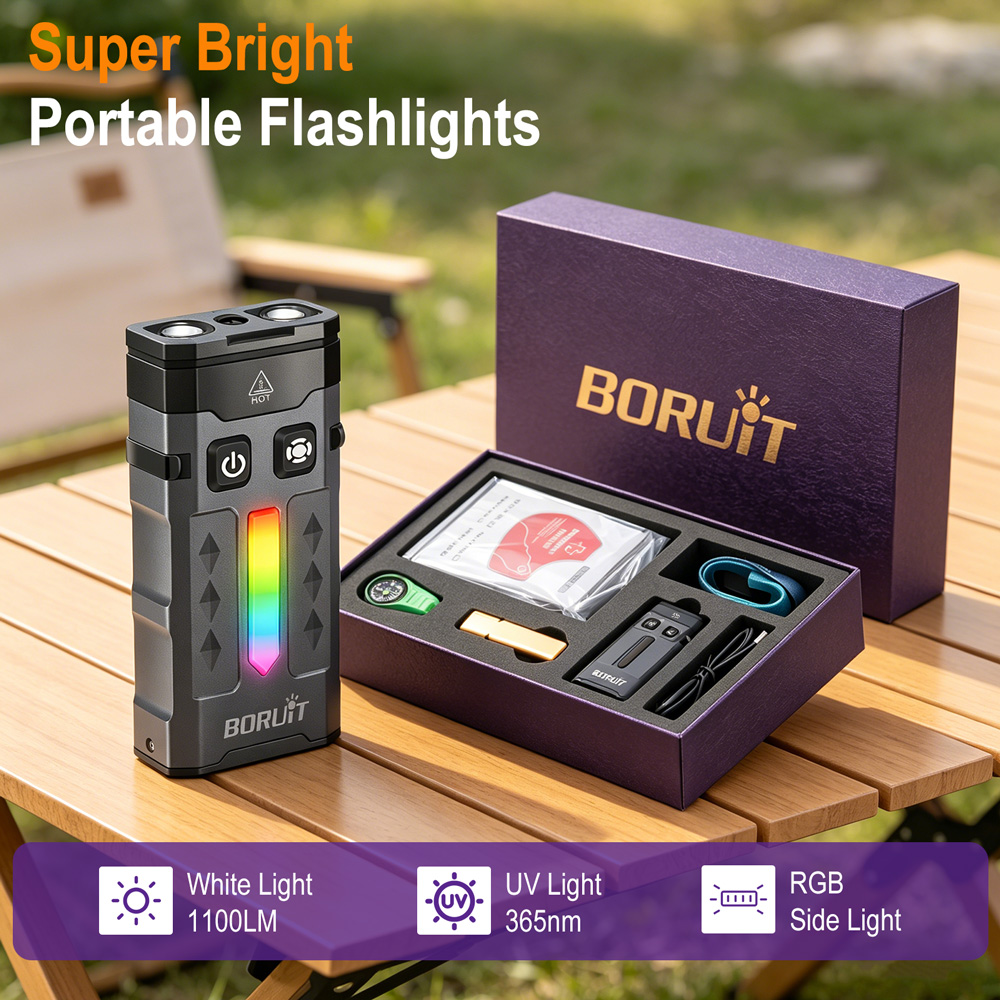 BORUiT EV20 EDC Flashlight 110 - مراجعة Outdoor Camping Glamping Share وسعره