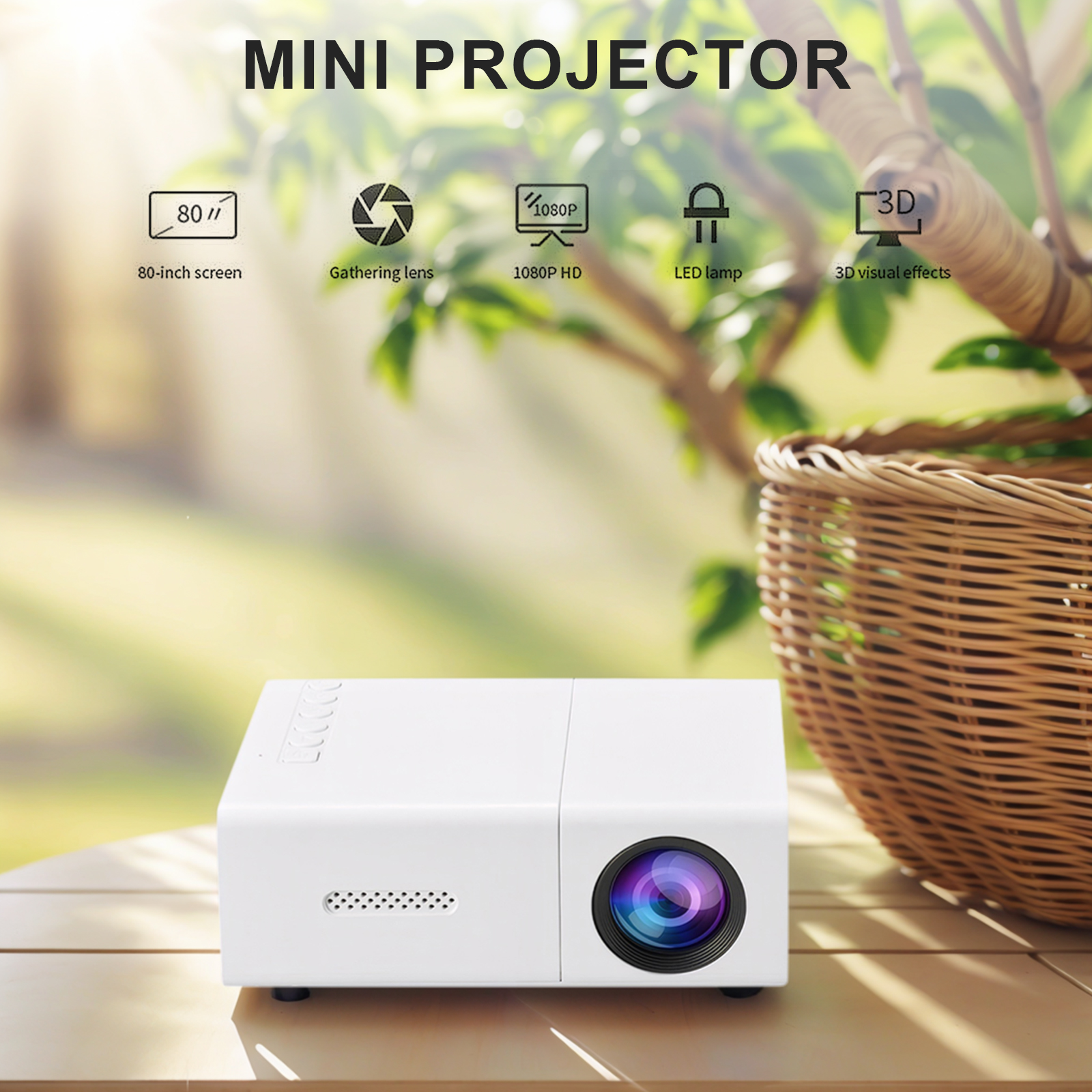 1080P LED Pocket Pico Video Pr - مراجعة Outdoor Camping Videos وسعره