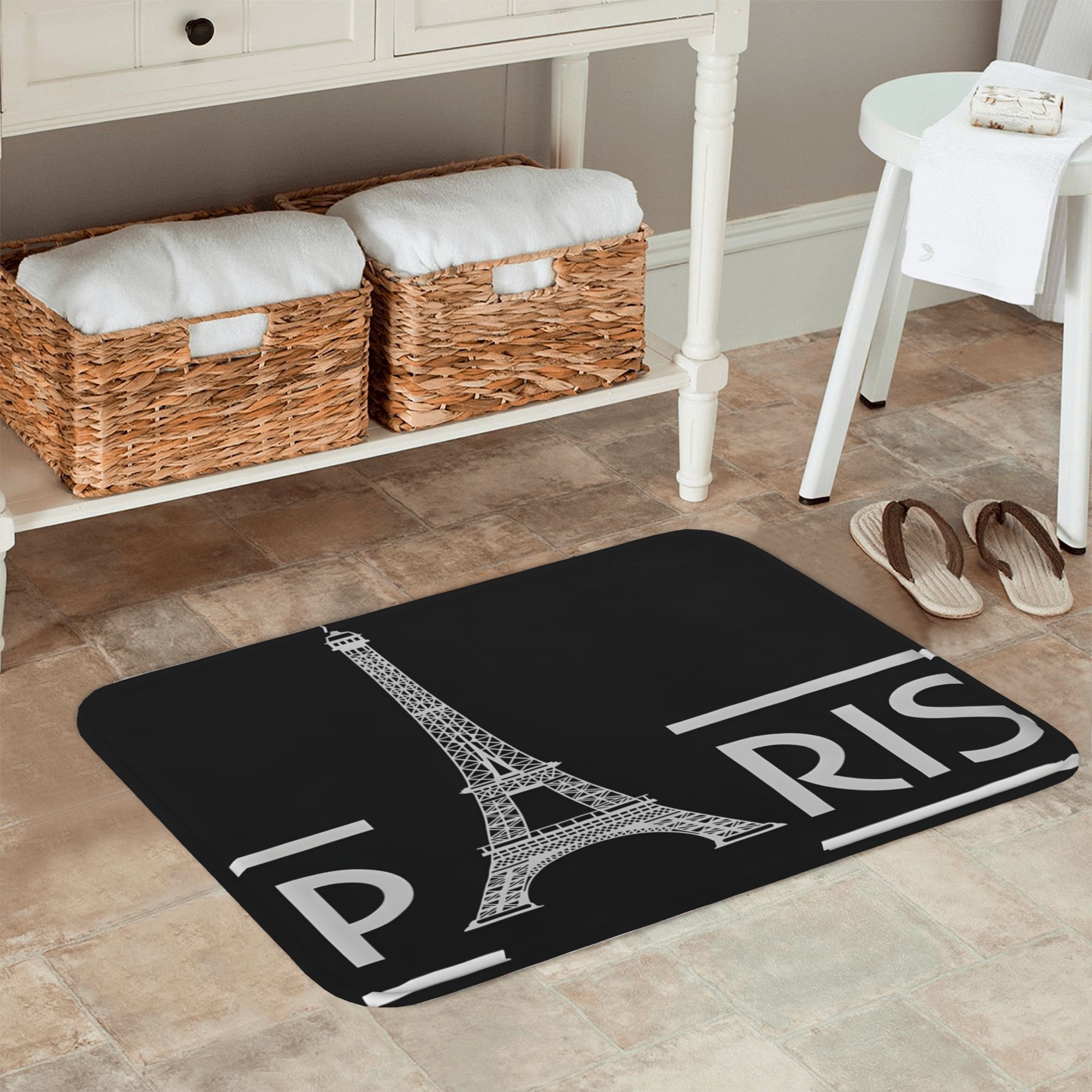 1PC PARIS Pattern Kitchen Rug  - مراجعة Outdoor Camping Kitchen With Sink وسعره