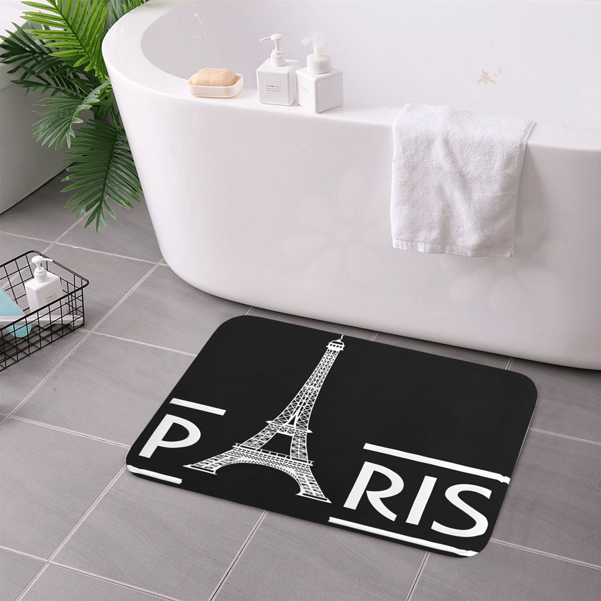 1PC PARIS Pattern Kitchen Rug  - مراجعة Outdoor Camping Kitchen With Sink وسعره