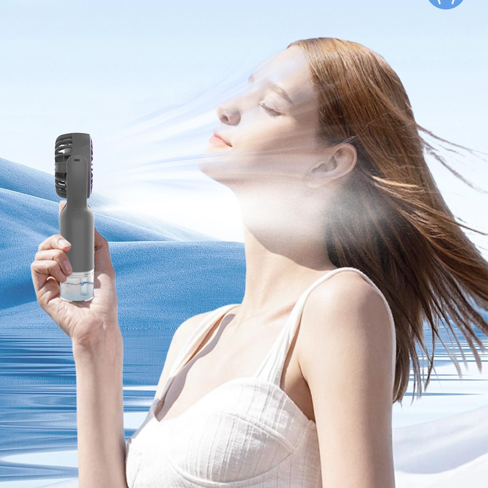 Portable Fan with Mist USB Cha - مراجعة Outdoor Camping Misting Fan وسعره