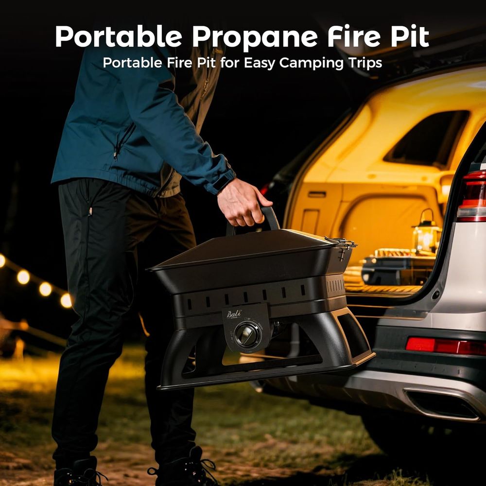 Portable Outdoor Fire Pit for  - مراجعة Outdoor Camping Fire وسعره