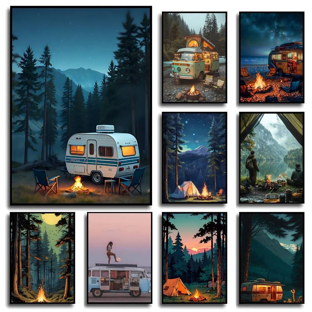 Nature Outdoor Camping Poster  - مراجعة Outdoor Camping Wallpaper وسعره
