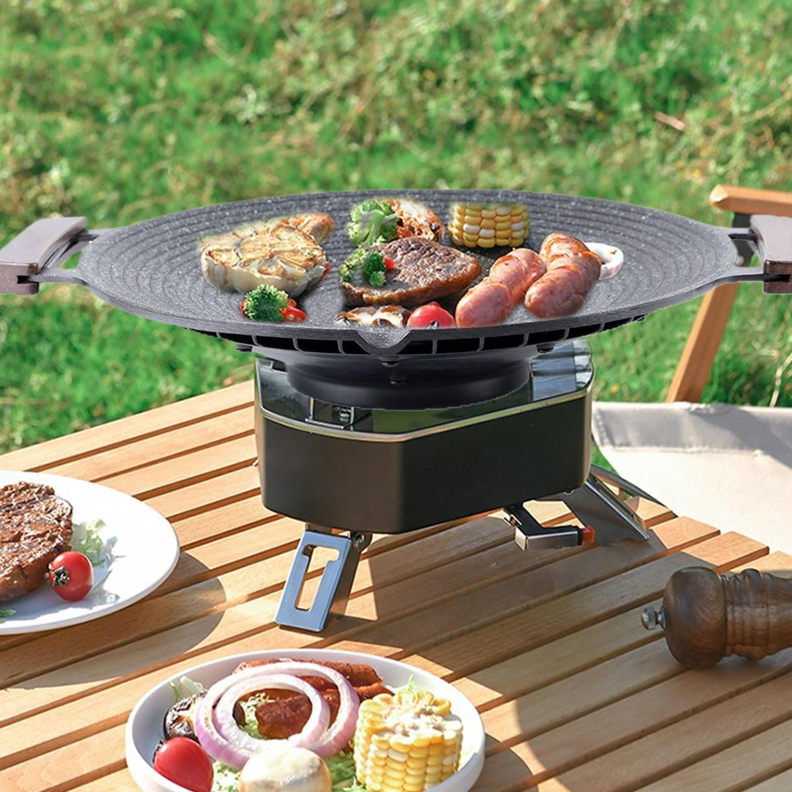 Top Camping Pan with Handles G - مراجعة Outdoor Camping Griddle وسعره