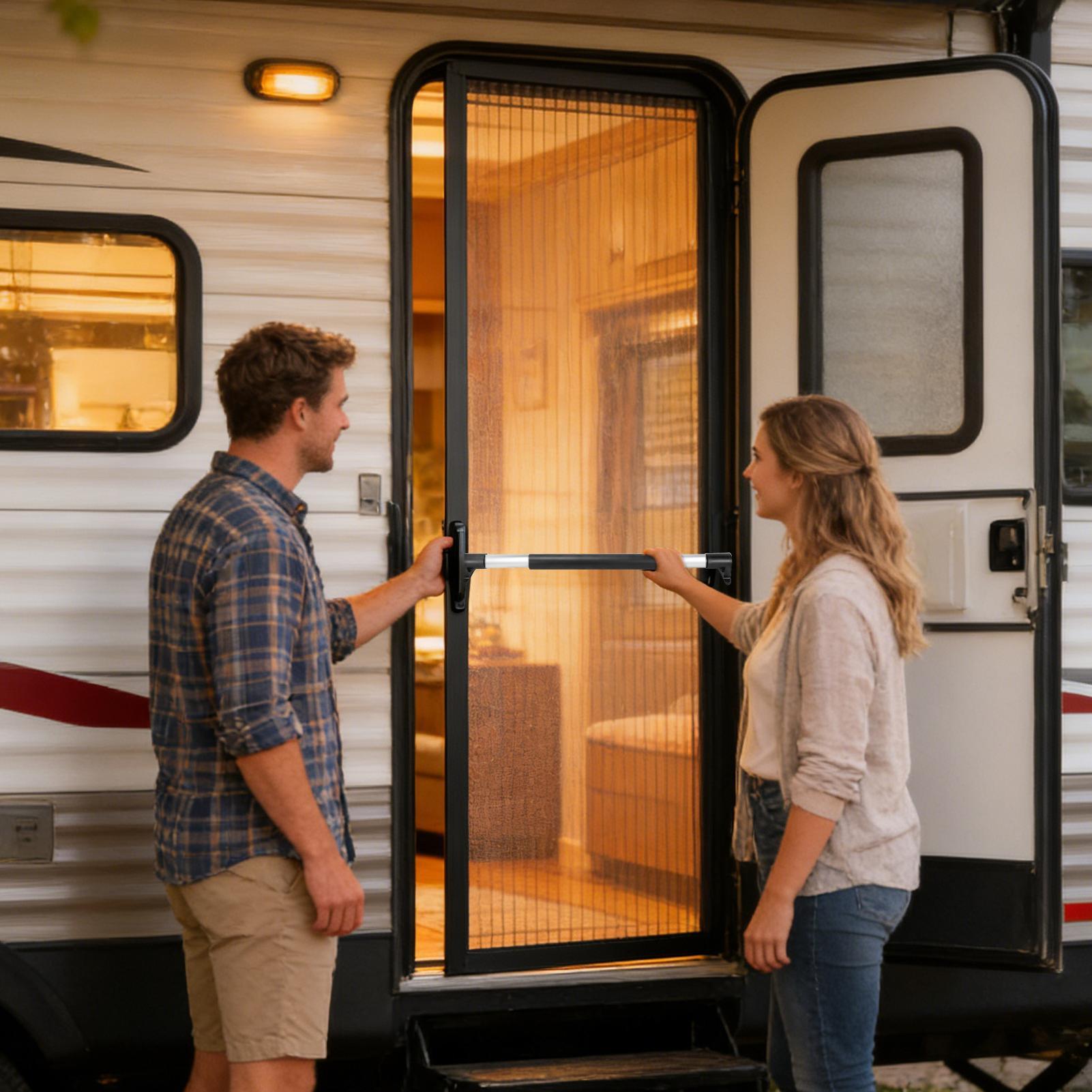 RV Screen Door Handle Telescop - مراجعة Outdoor Camping Rentals وسعره