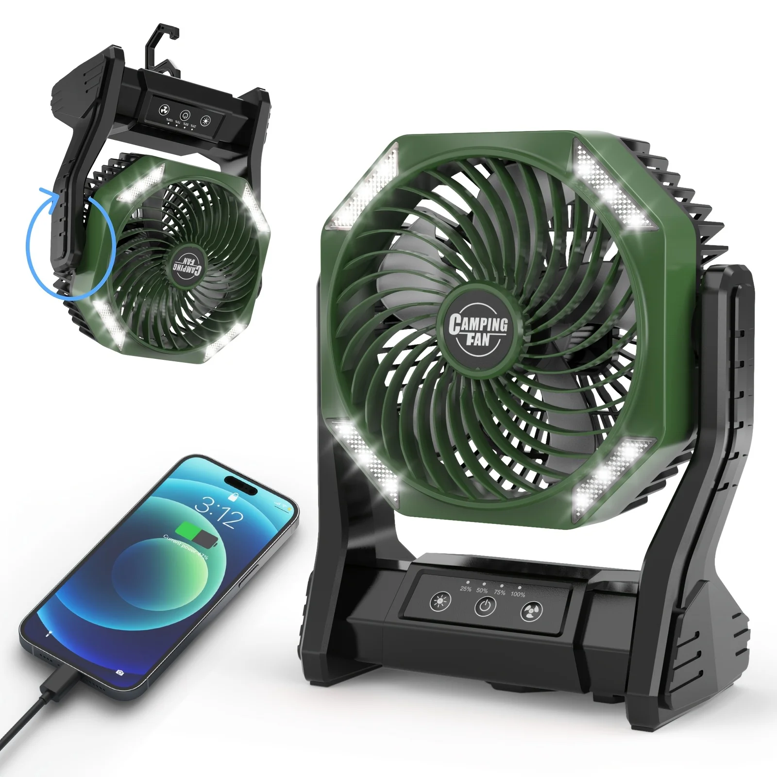 DDHOME 20000mAh Camping Fan wi - مراجعة Outdoor Camping Table وسعره