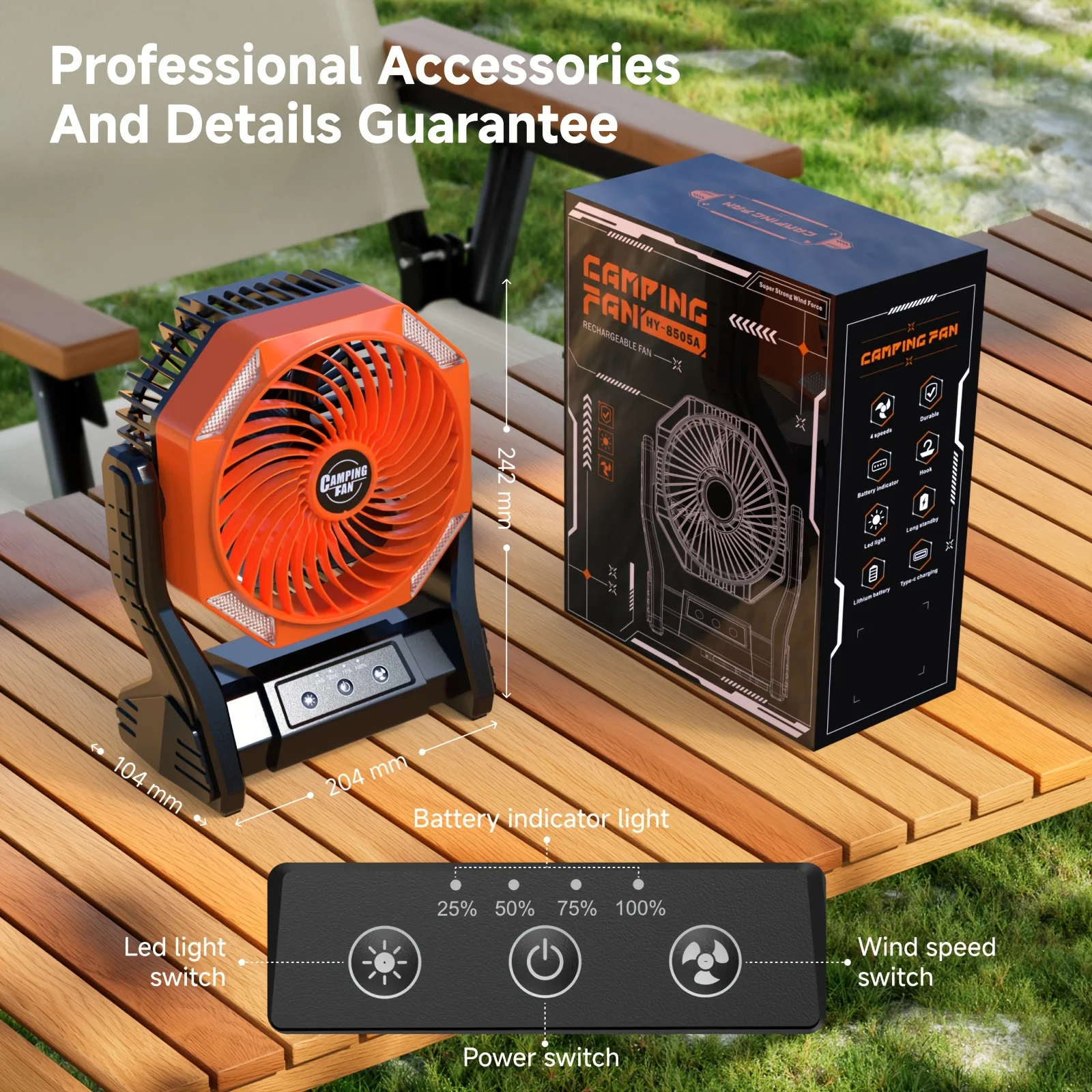 DDHOME 20000mAh Camping Fan wi - مراجعة Outdoor Camping Table وسعره