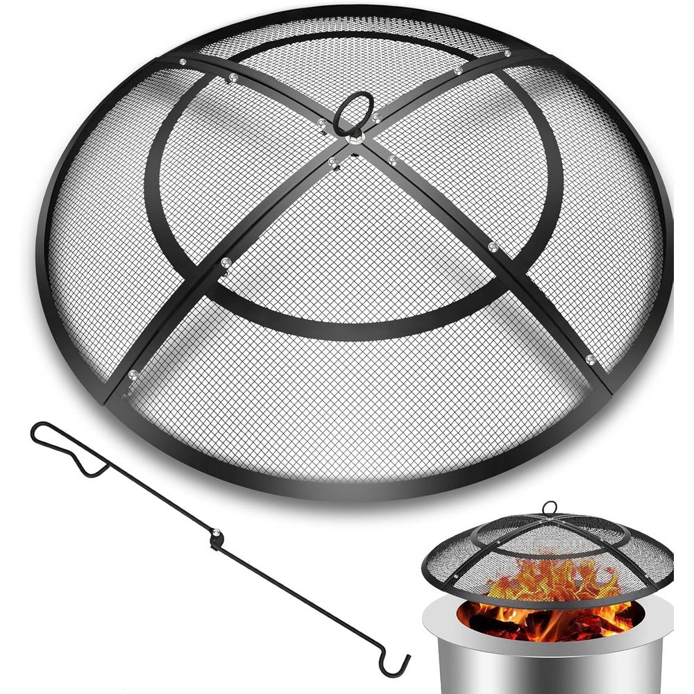 36 Inch Round Mesh Fire Pit Sc - مراجعة Outdoor Camping Fire وسعره