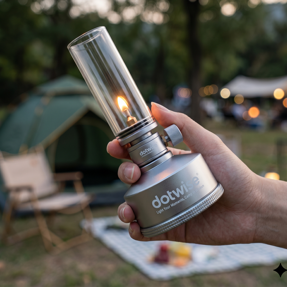 DOTWISE Outdoor Gas Light Set  - مراجعة Outdoor Camping Glamping Share وسعره