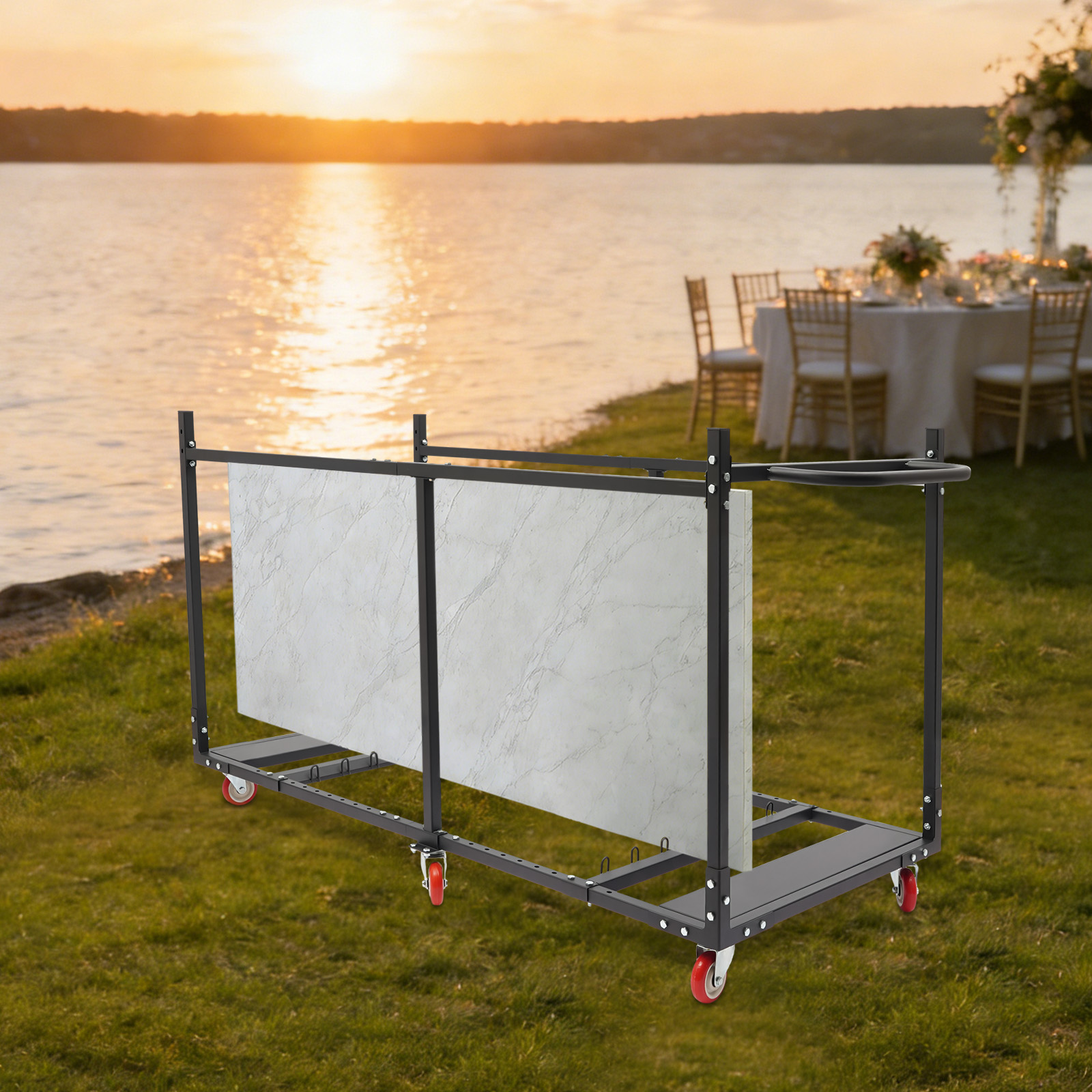 Black Q235 Steel 194x80x112cm  - مراجعة Folding Chair وسعره