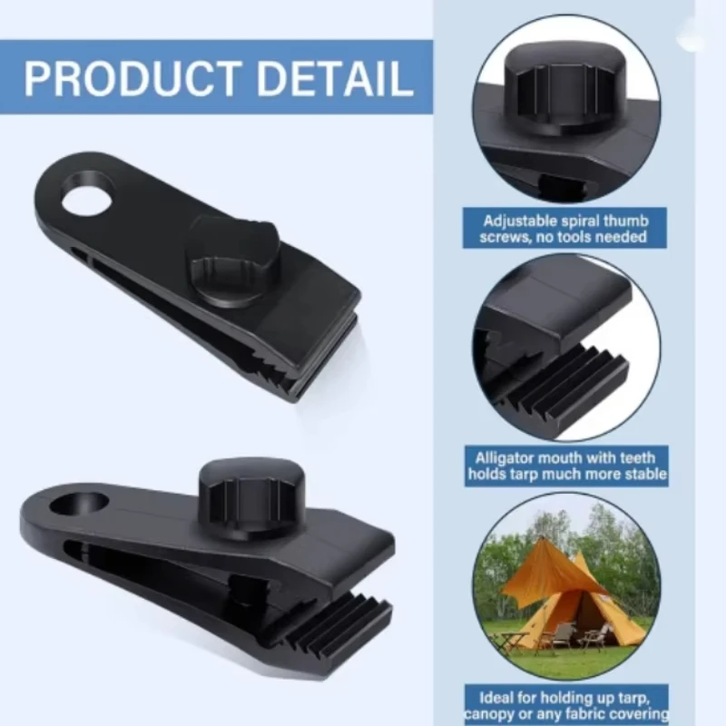  Camping Tarp Clips Outdoor C - مراجعة Outdoor Camping Extension Cord وسعره