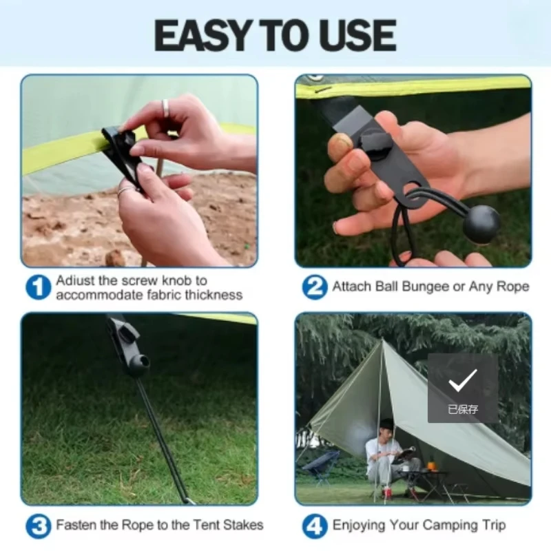  Camping Tarp Clips Outdoor C - مراجعة Outdoor Camping Extension Cord وسعره