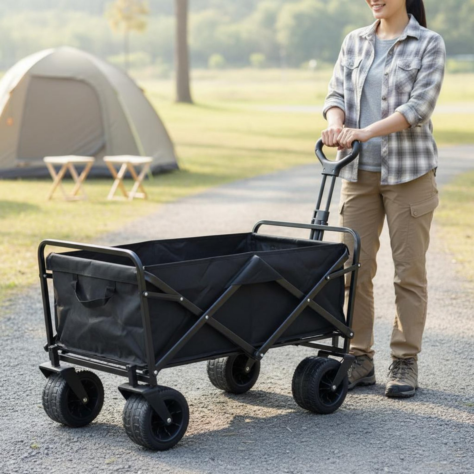 Foldable Camping Wagon Easy to - مراجعة Jinli Outdoor Camping وسعره