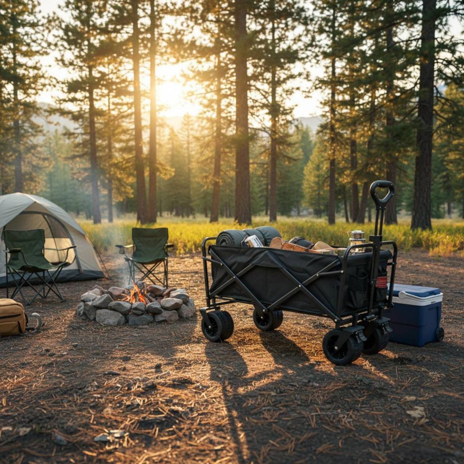 Foldable Camping Wagon Easy to - مراجعة Jinli Outdoor Camping وسعره