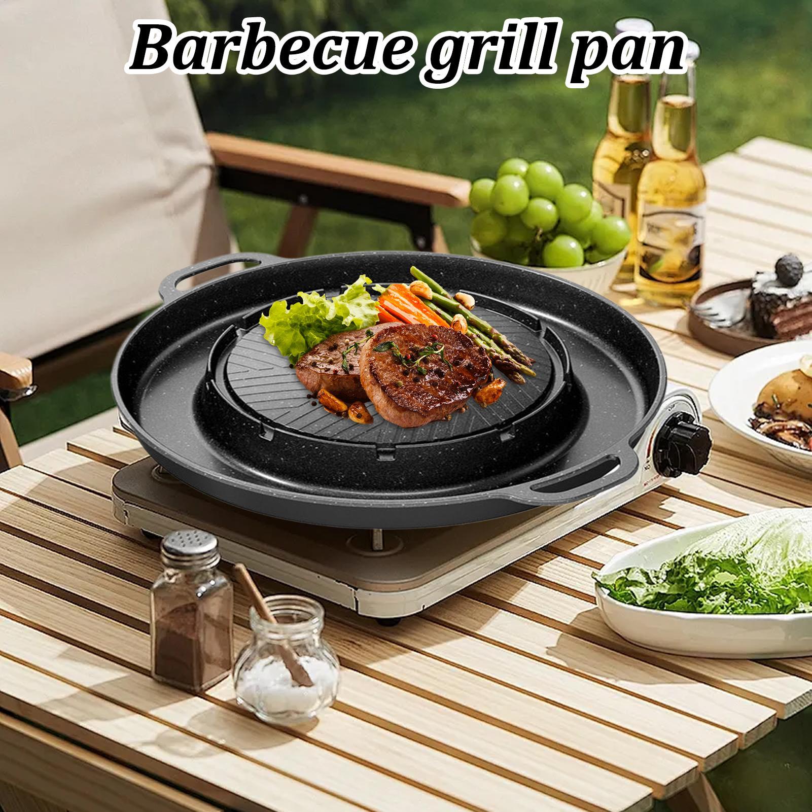 2-in-1 Grill & Hot Pan for Sto - مراجعة Outdoor Camping Griddle وسعره