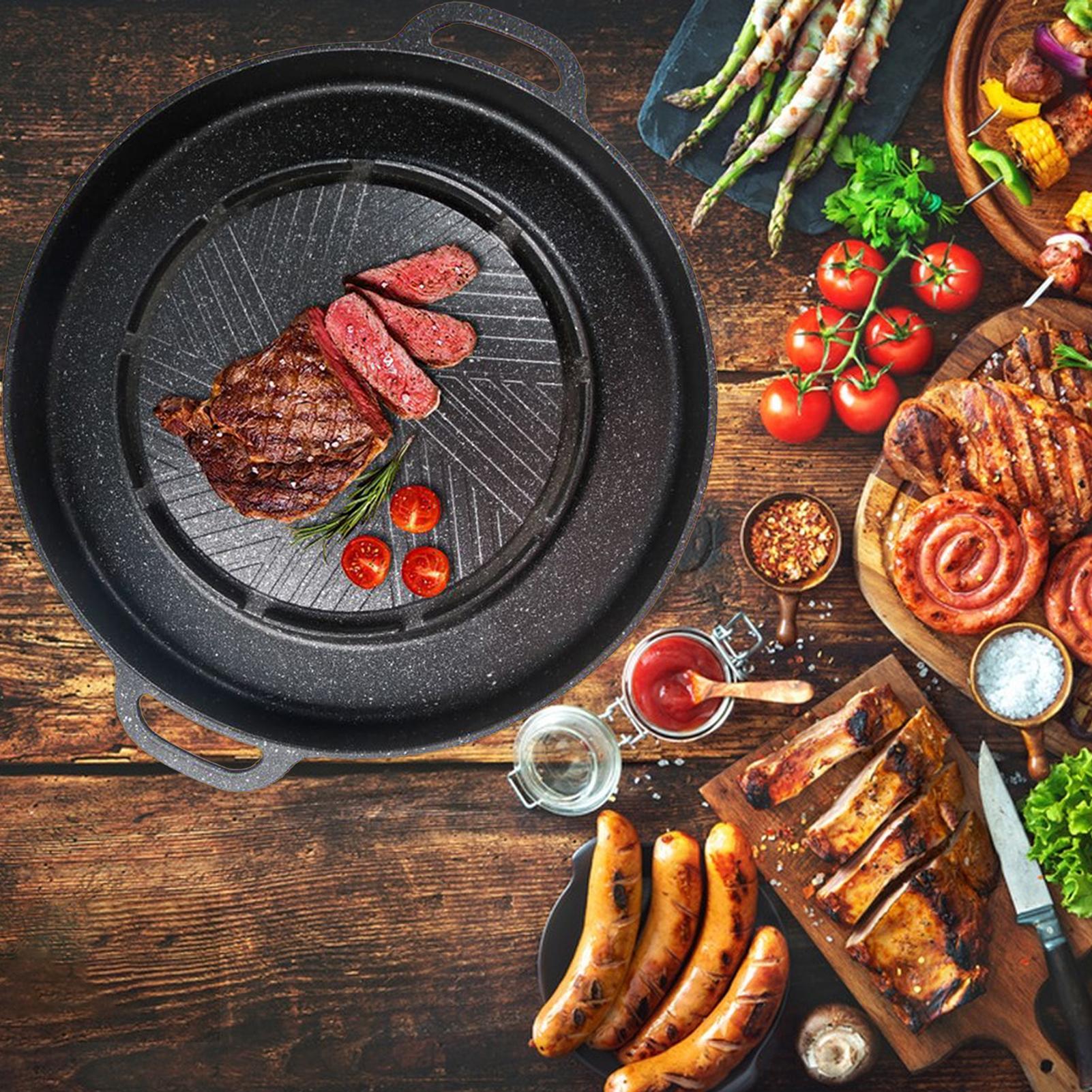 2-in-1 Grill & Hot Pan for Sto - مراجعة Outdoor Camping Griddle وسعره