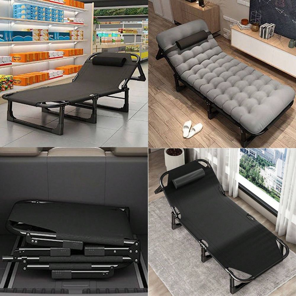 Cot, 4 Positions Adjustable Re - مراجعة Outdoor Camping Folding Chairs وسعره