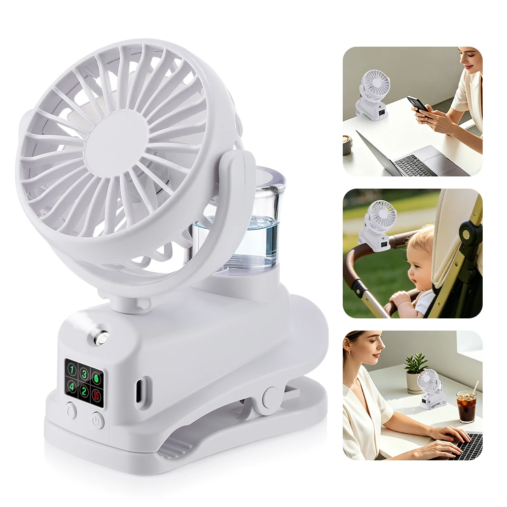 2026 Portable Clip Fan Recharg - مراجعة Outdoor Camping Misting Fan وسعره