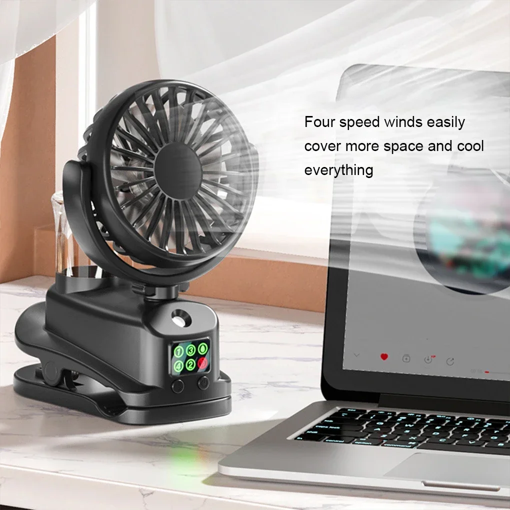 2026 Portable Clip Fan Recharg - مراجعة Outdoor Camping Misting Fan وسعره