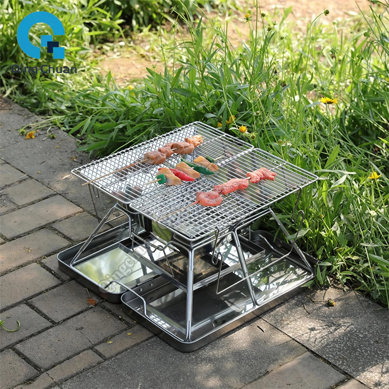 Camping Grill Charcoal Stove F - مراجعة Outdoor Camping Fire وسعره