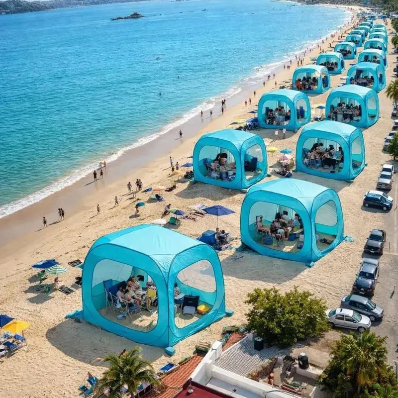 Beach Cabana Tent Quick Set up - مراجعة Outdoor Camping Rentals وسعره