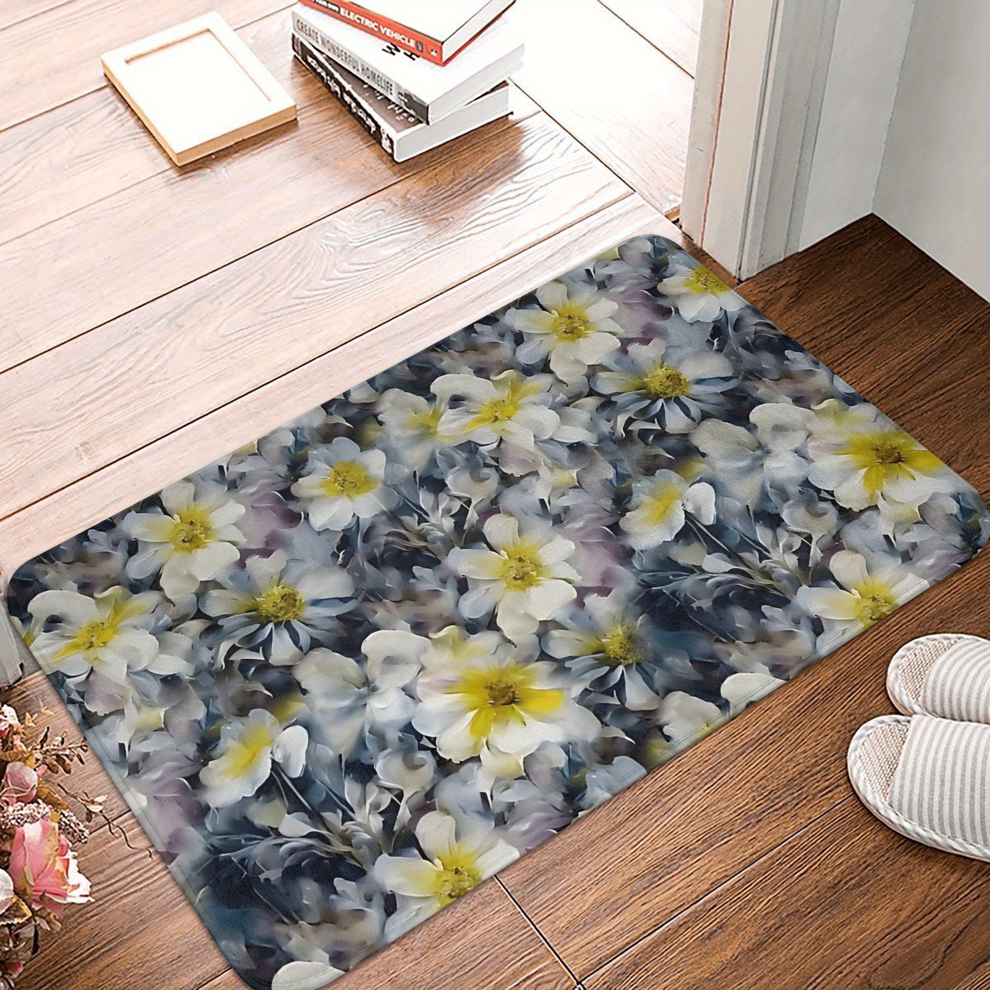 1PC Flower Pattern Kitchen Rug - مراجعة Outdoor Camping Kitchen With Sink وسعره