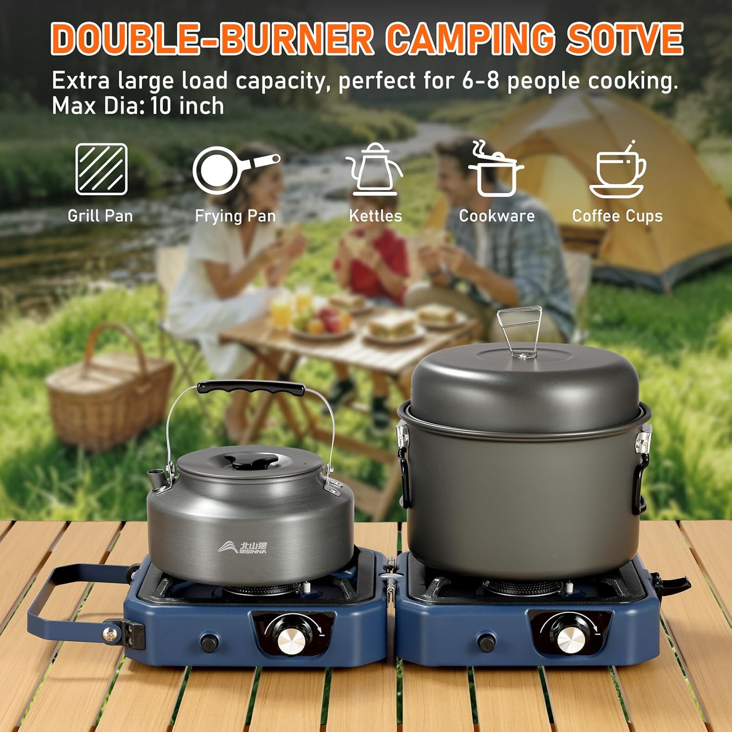 Portable 2 Burner Propane Camp - مراجعة Outdoor Camping Griddle وسعره