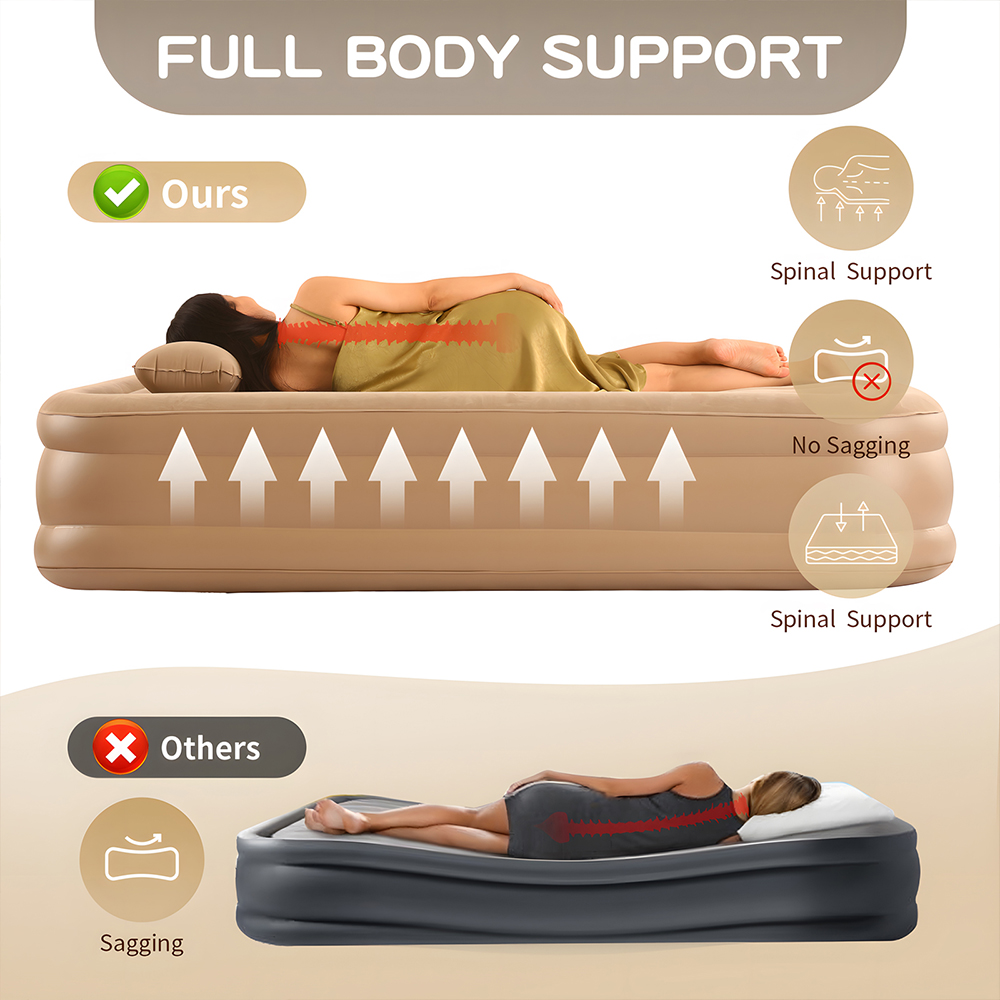 Queen Air Mattress with Built  - مراجعة Inflatable Mattress وسعره