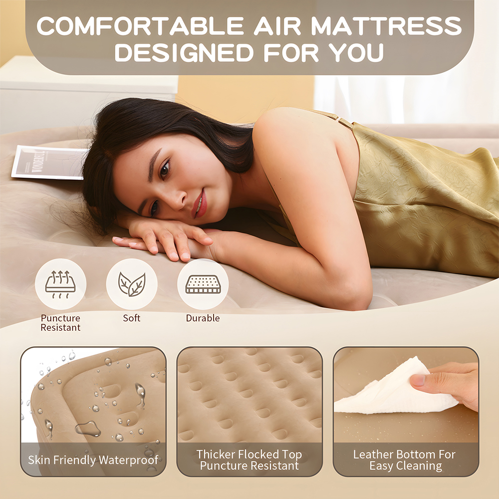 Queen Air Mattress with Built  - مراجعة Inflatable Mattress وسعره
