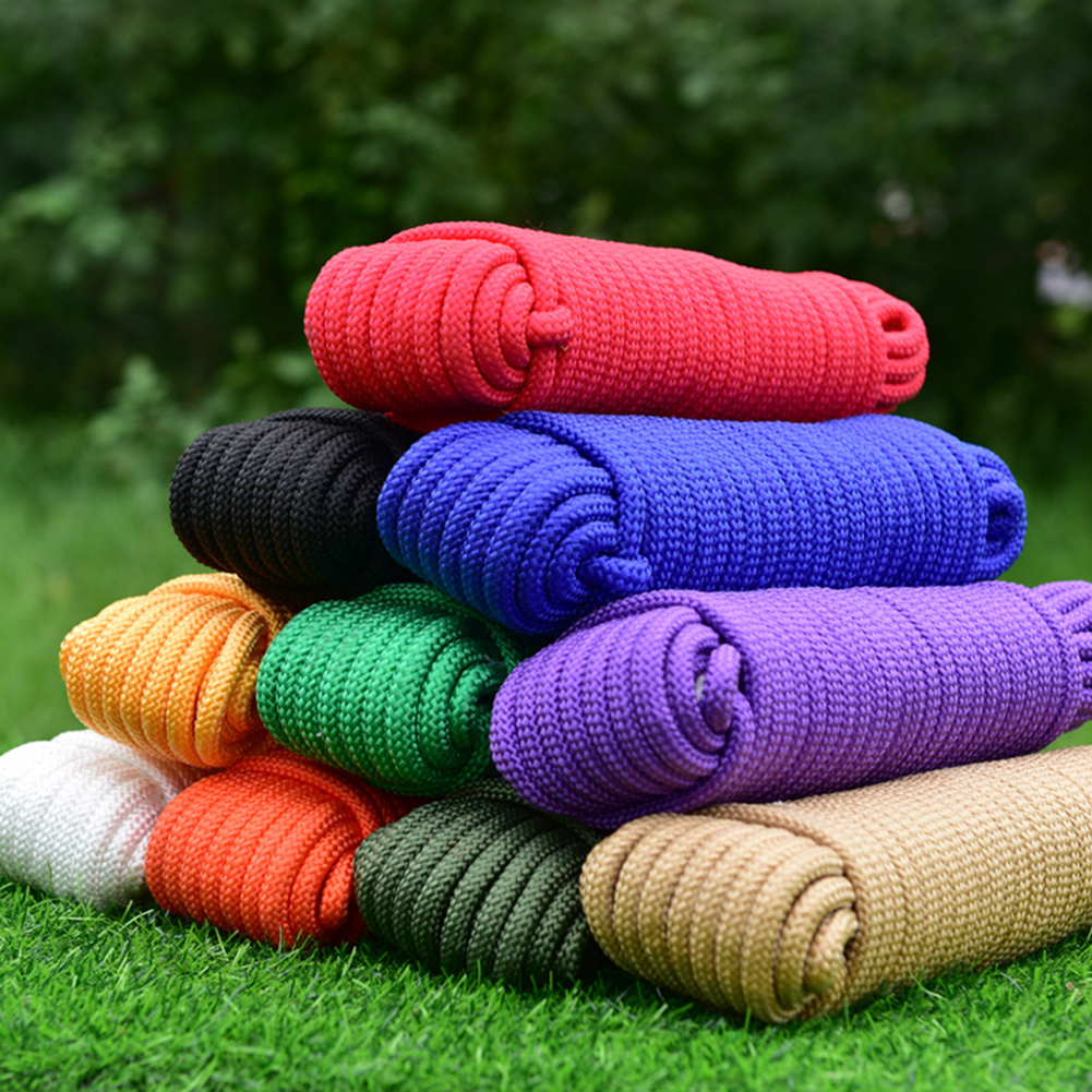 8mm Braided rope, 10m Outdoor  - مراجعة Outdoor Camping Extension Cord وسعره