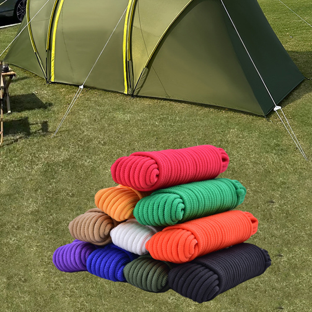 8mm Braided rope, 10m Outdoor  - مراجعة Outdoor Camping Extension Cord وسعره