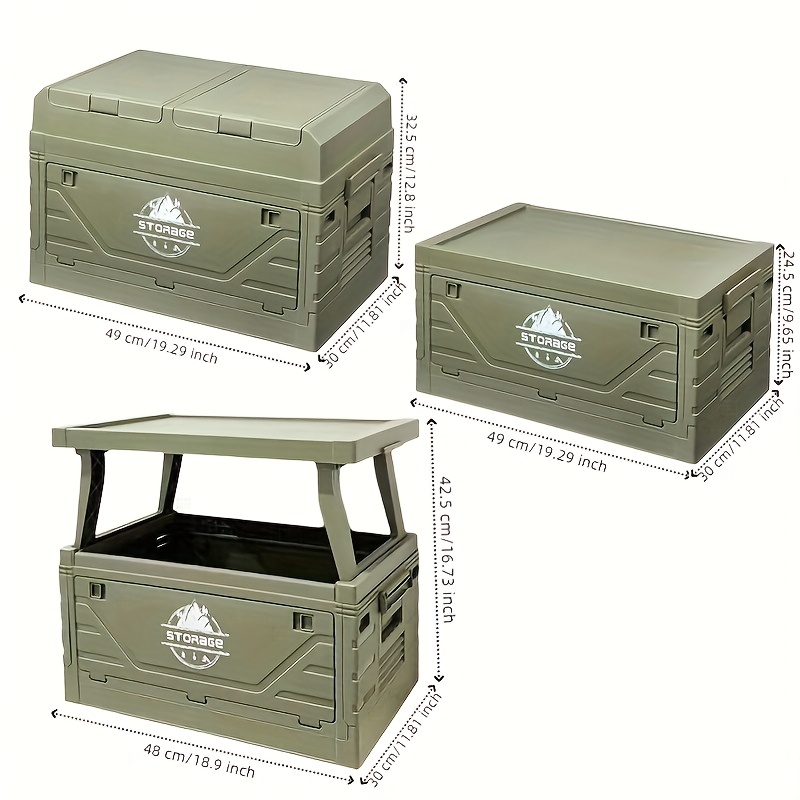 Camping Storage Box with Foldi - مراجعة Outdoor Camping Table وسعره