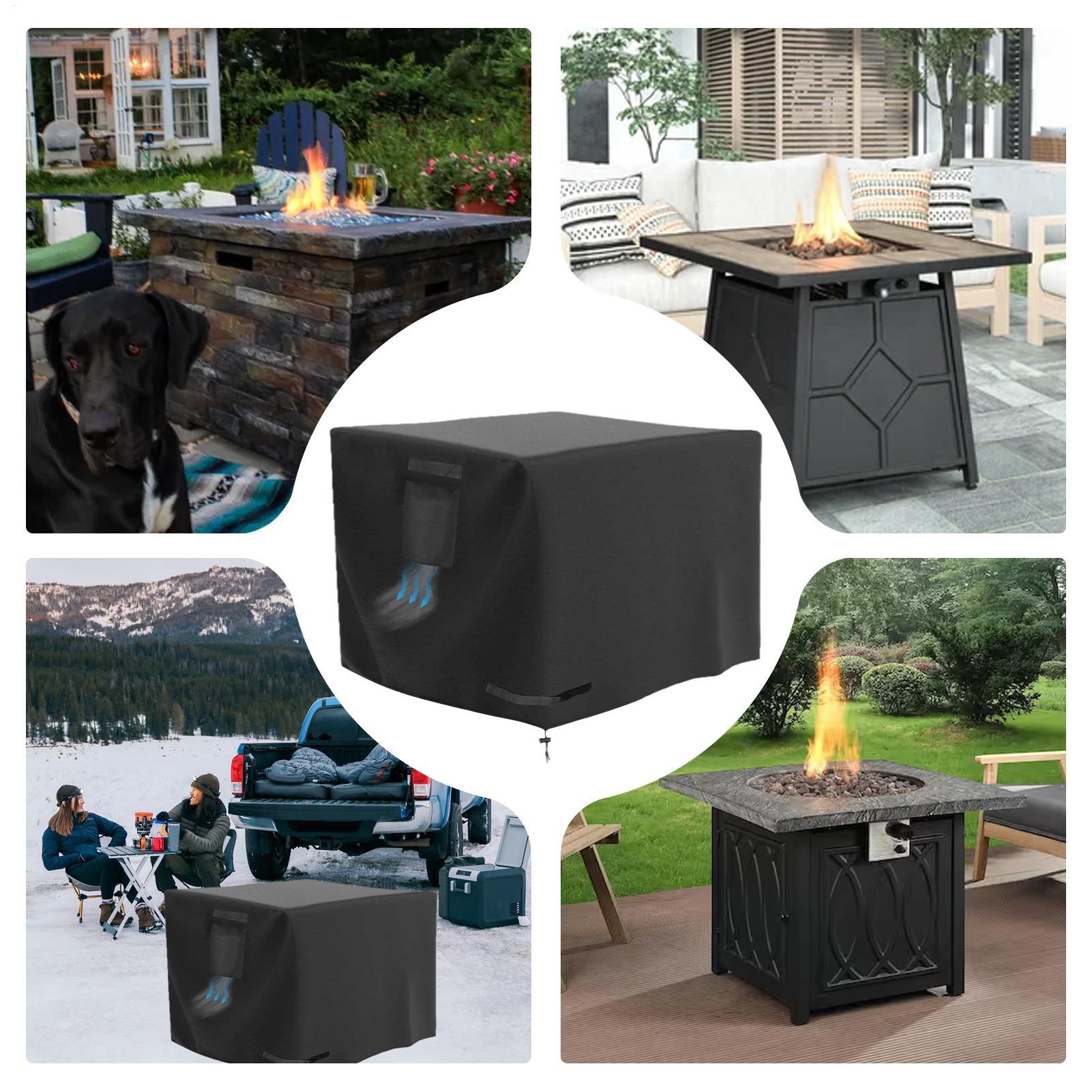 Fire Pit Cover Square 30 Inch  - مراجعة Outdoor Camping Fire وسعره