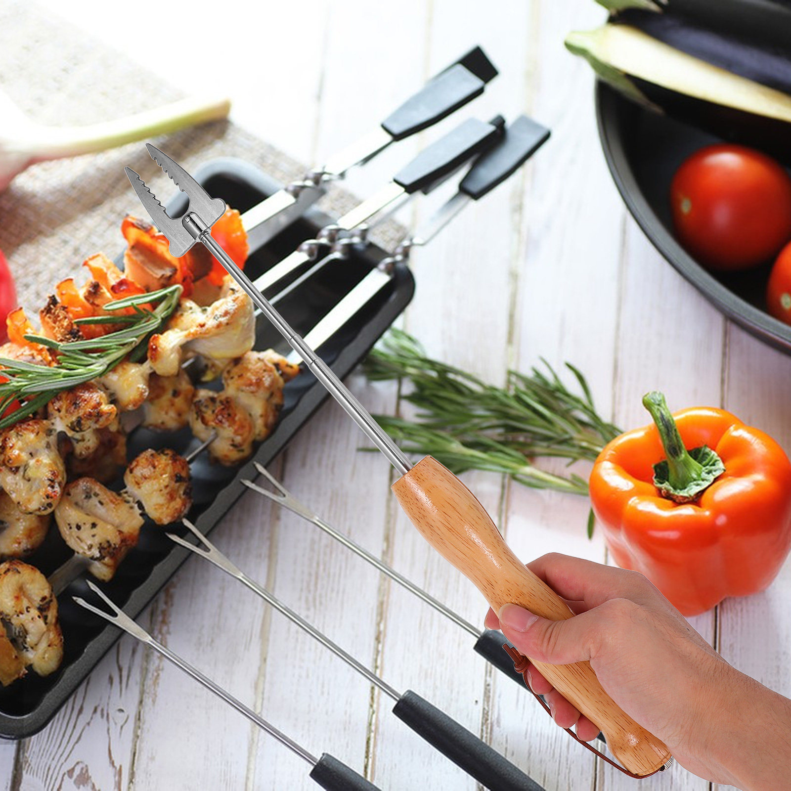 Stainless Steel Extendable Bbq - مراجعة Outdoor Camping Fire وسعره