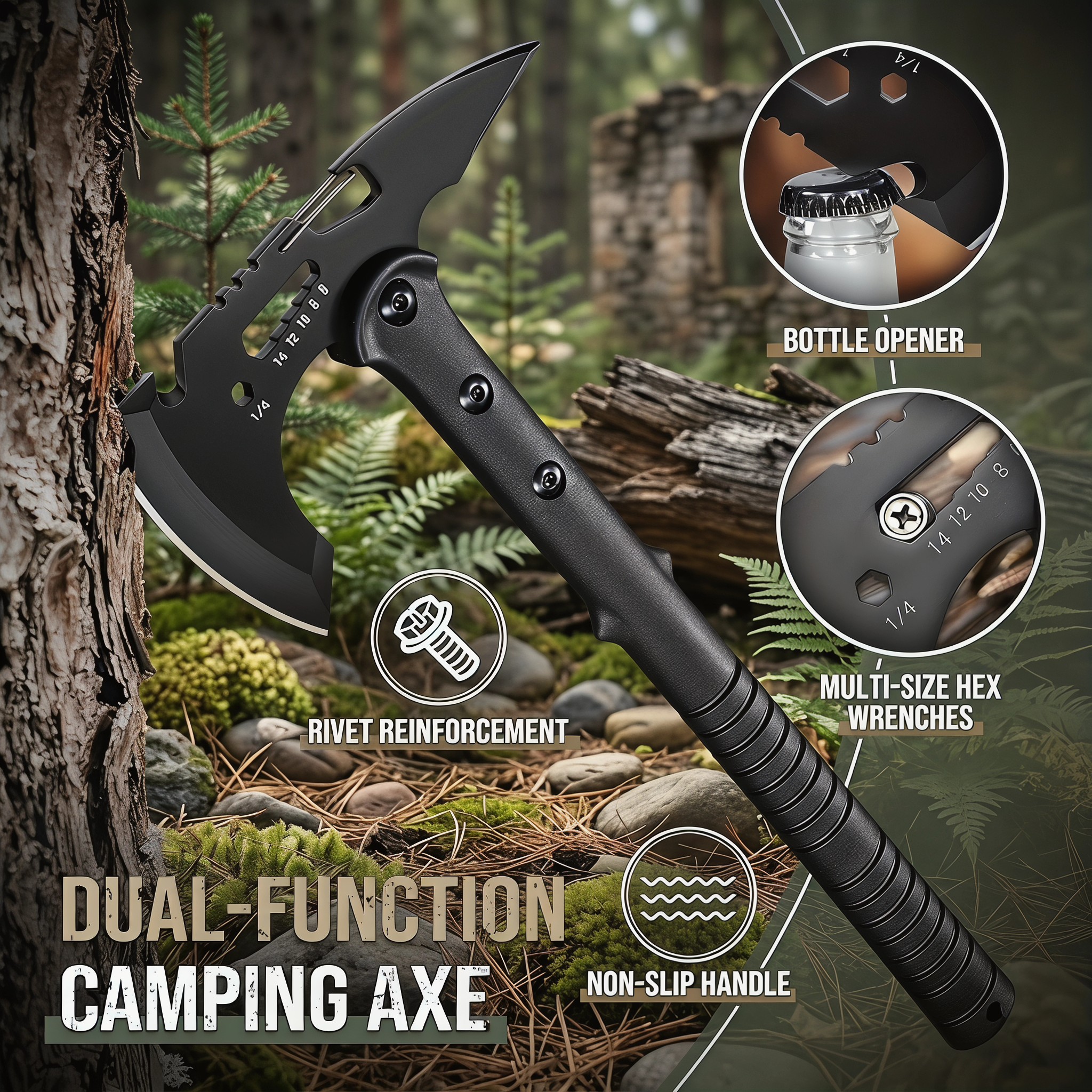Outdoor Axe 2-Piece Kit - Mult - مراجعة Outdoor Camping Hacks وسعره