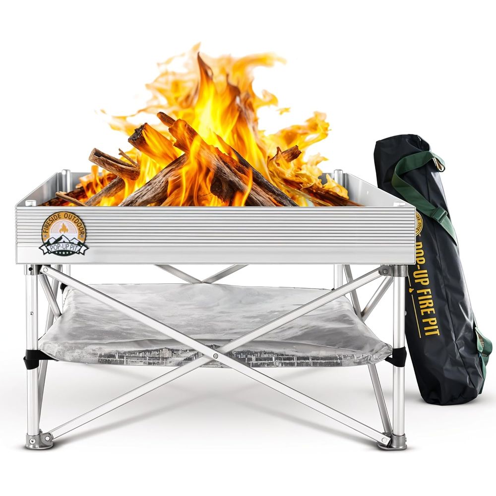 Portable Outdoor Fire Pit for  - مراجعة Outdoor Camping Fire وسعره